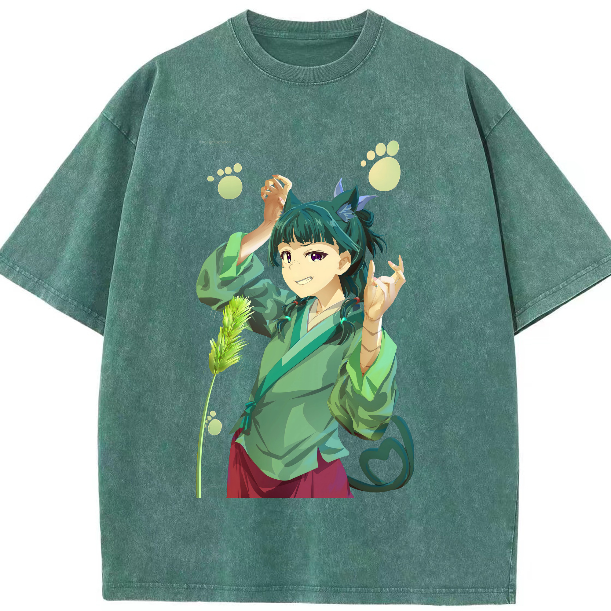 （画像用） 薬屋のひとりごと The Apothecary Diaries 綿100% ヴィンテージ風 半袖Tシャツ（フロントプリント）